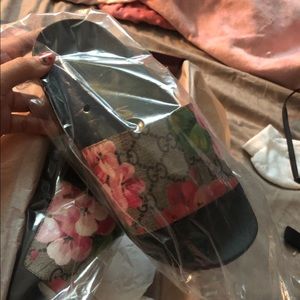 Gucci floral slides